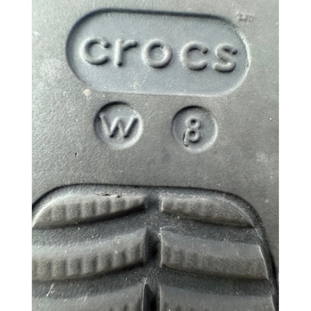 Crocs Classic Slides Black Custom Jeweled Charms Leopard Bee Pearls Sandals 8 - Picture 12 of 12